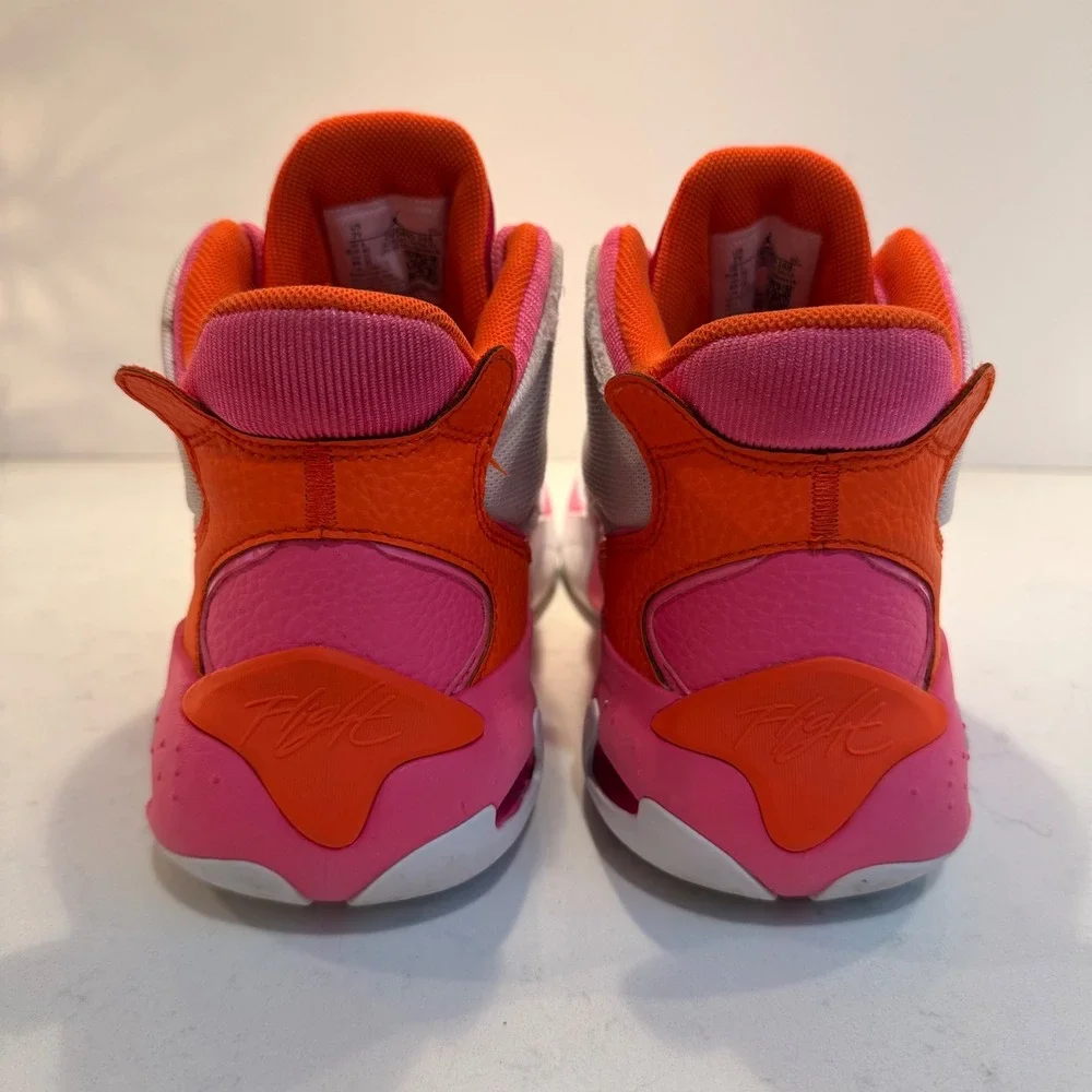 Nike Air Jordan Flight Club 91 GS Pink Orange White Size 7Y‎ DV0490-168 Hi-Top